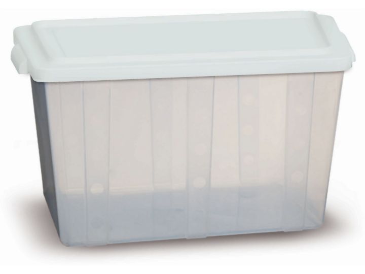Organizador 35L Transl. com Tampa 1 usualutilidades TAMPA BRANCA REF 335